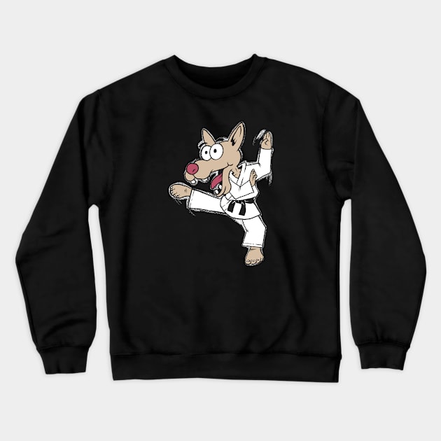 Karate dog Crewneck Sweatshirt by Paundra